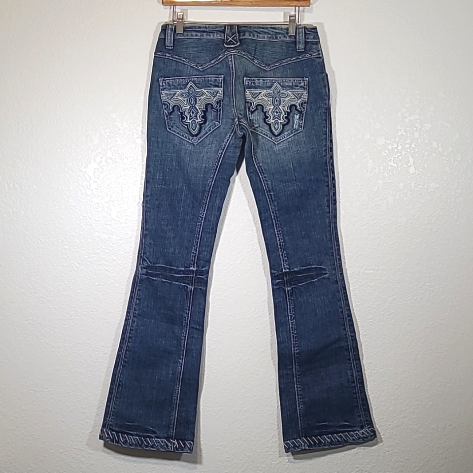 Antik Denim Western Bootleg Jean Bandana Pockets Rare Y2k Made In Usa Nwot 28